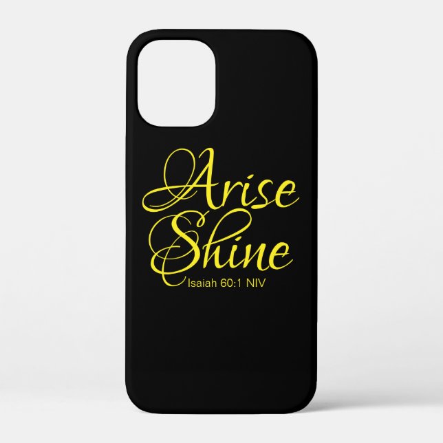Inspirationserhöhung und Shine Faith Black Case-Mate iPhone Hülle (Rückseite)