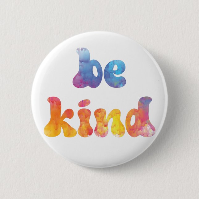 Inspirationsfarbene Wasserfarbe Button (Vorderseite)