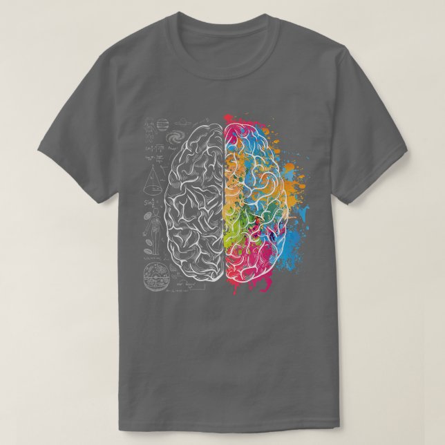 Inspirationsfarbiges Shirt für Hirnwissenschaften  (Design vorne)