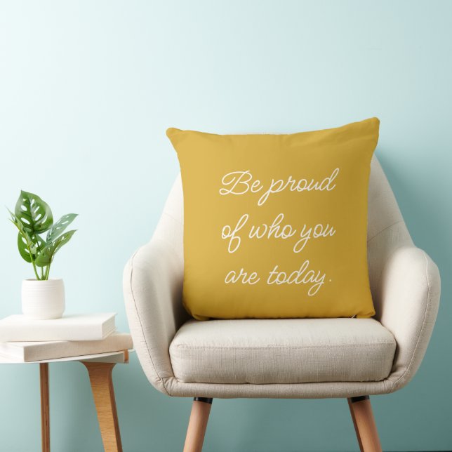 Inspirationsfördernder positiver Zitat gelb Kissen (Stuhl )