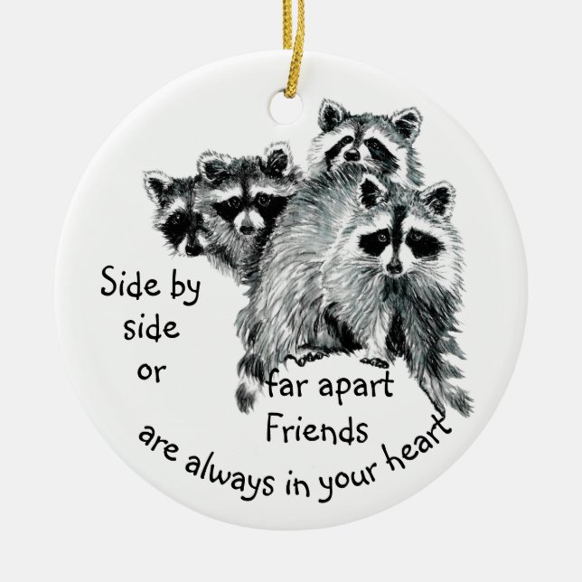 Inspirationsfreunde immer in Ihrem Herzen Zitat Keramik Ornament (Vorne)