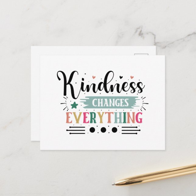 Inspirationsfreundlichkeit ändert alles postkarte (Vorderseite/Rückseite Beispiel)