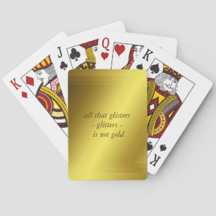 Inspirationsgelbes goldenes Licht Spielkarten