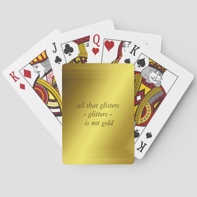 Inspirationsgelbes goldenes Licht Spielkarten (Rückseite)