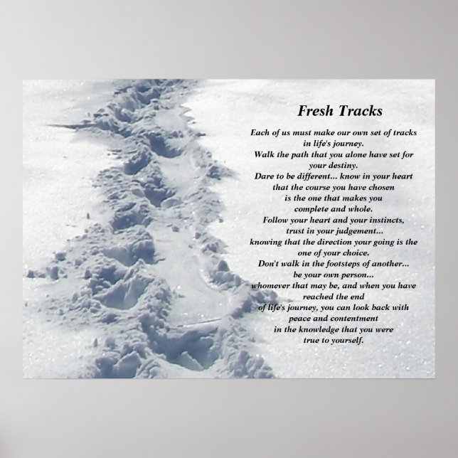 Inspirationsgeschenke Fresh Tracks Poster (Vorne)
