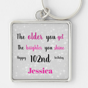 Inspirationshappy 102. Geburtstag Schlüsselanhänger