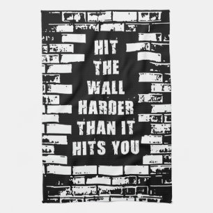 Inspirationsherde - Die Wand härter schlagen Küchentuch