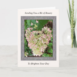 Inspirationshet-Well-Card mit rosa Hydrangea Karte