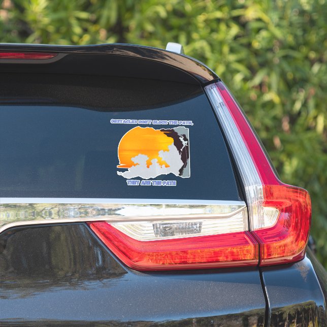 Inspirationshindernisse auf dem Weg Vinyl Aufkleber (Auto Seite)