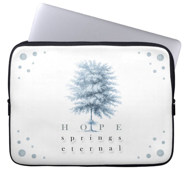 Inspirationshöhe sprießt ewiger Vintager Baum Laptopschutzhülle (Vorderseite)