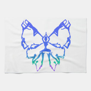 Inspirationshyoga-Posen Schmetterling Neue Anfänge Handtuch