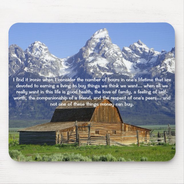 Inspirationsinterne Ironien des Lebens Mousepad (Vorne)