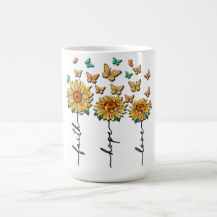 Inspirationsinterne Sonnenblume/Schmetterlingsblum Kaffeetasse