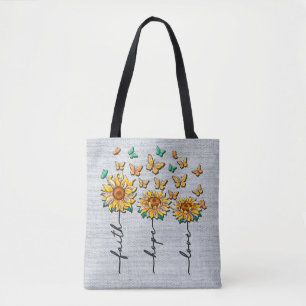 Inspirationsinterne Sonnenblume/Schmetterlingsblum Tasche