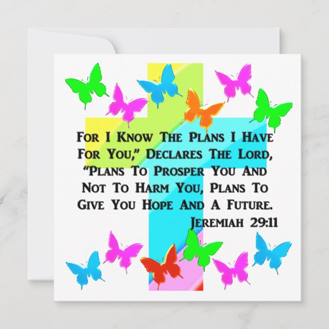 INSPIRATIONSJEREMIAH 29:11 CHRISTLICH EINLADUNG (Vorderseite)