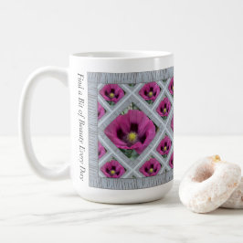 Inspirationskaffee-Tasse mit Magenta Poppies Kaffeetasse