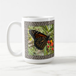 Inspirationskaffee-Tasse mit Monarch auf Milkweed Kaffeetasse