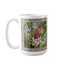 Inspirationskaffee-Tasse mit rosa Lilien