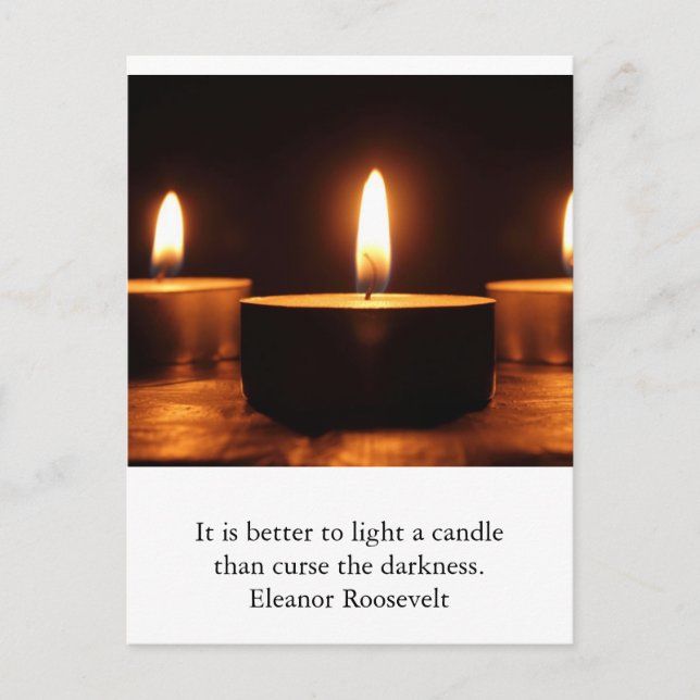 Inspirationskarte: Licht in Dunkelheit Postkarte (Vorderseite)