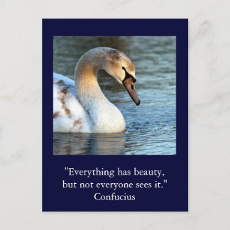 Inspirationskarte Zitat Konfuzius Schönheit 1 Postkarte