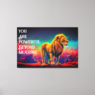Inspirationslion Mächtig jenseits von Messziffer Leinwanddruck