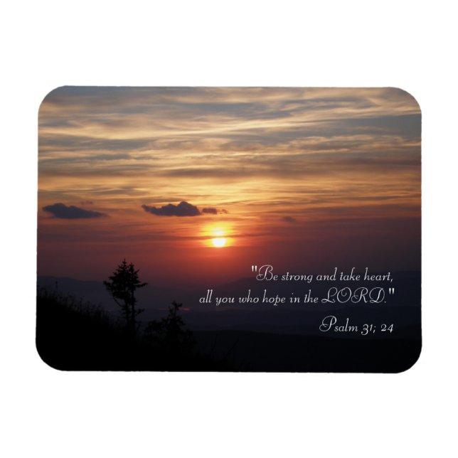 Inspirationsmagnet Psalm 31; 24 Magnet (Horizontal)