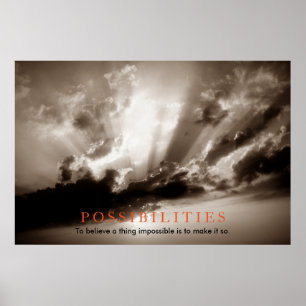 Inspirationsmöglichkeiten Wolken Sepia Sonnenunter Poster