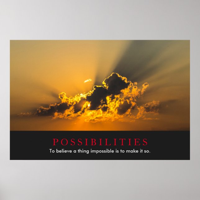 Inspirationsmöglichkeiten Wolken Sonnenuntergang H Poster (Vorne)