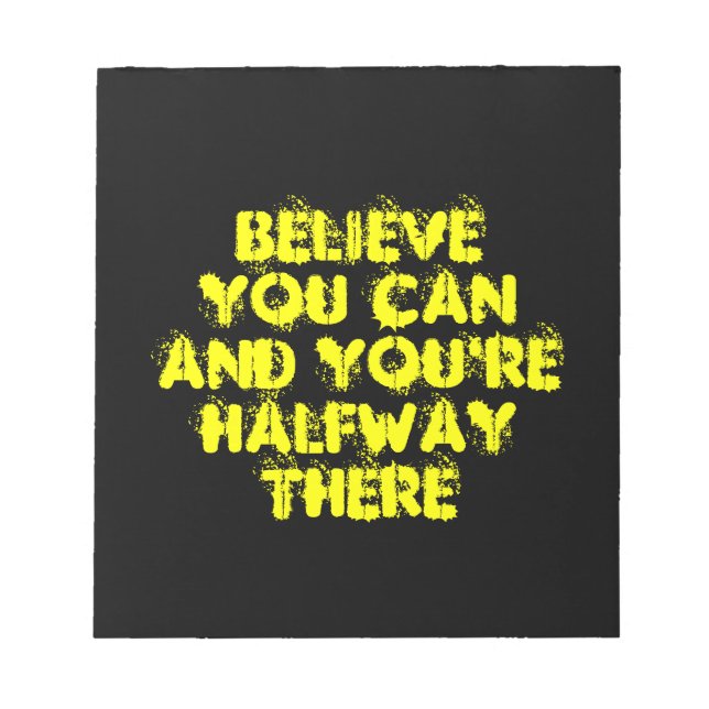 Inspirationsmotivation Positive Erfolgsquoten Notizblock (Vorderseite)