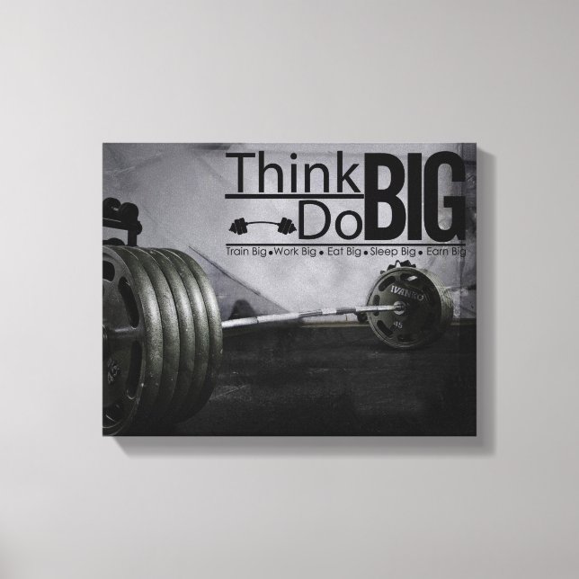 Inspirationsmotivation Zitate Workout Poster Leinwanddruck (Vorderseite)