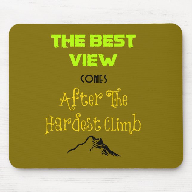 Inspirationsmotivierende Quotentypografie Mousepad (Vorne)