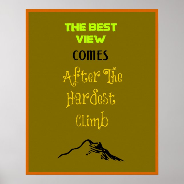 Inspirationsmotivierende Wander-Quote-Typografie Poster (Vorne)