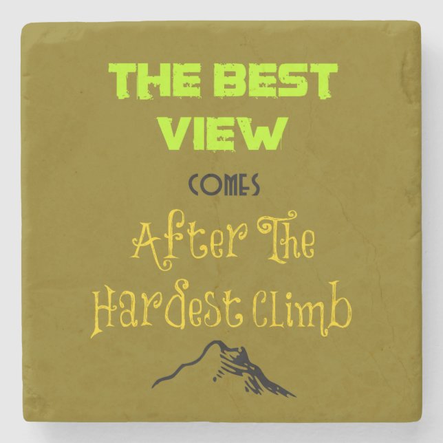 Inspirationsmotivierende Wander-Quote-Typografie Steinuntersetzer (Vorderseite)