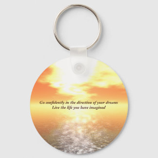 Inspirationsorangefarbener Sonnenuntergang über de Schlüsselanhänger