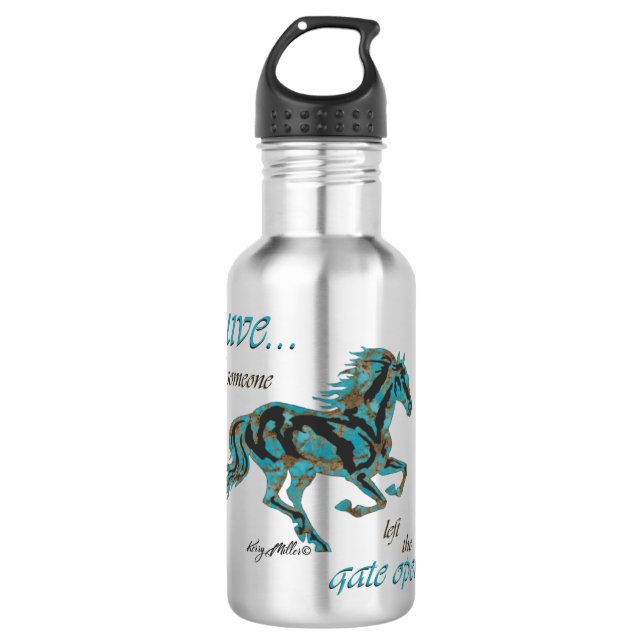 Inspirationspferd Edelstahlflasche (Vorderseite)