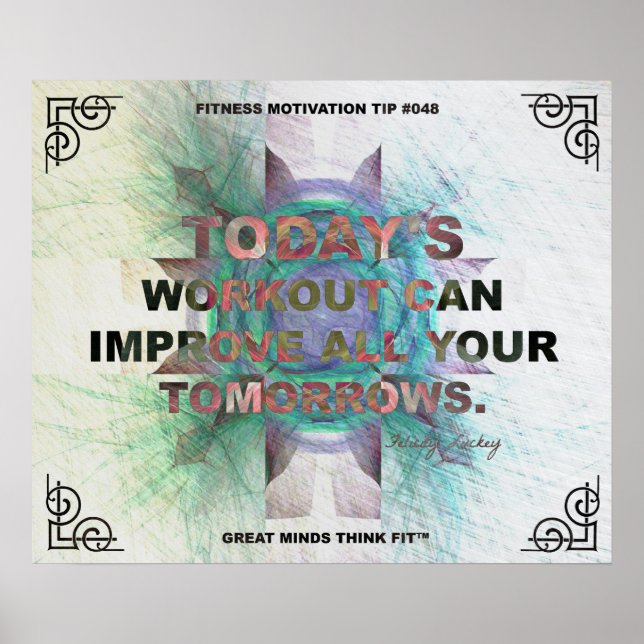 Inspirationspopster für Fitness, Zitat #048 Poster (Vorne)