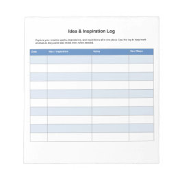 Inspirationsprotokoll Notizblock