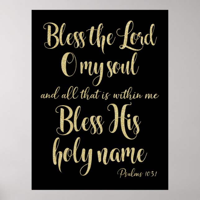 Inspirationspsalmen Bibelverse Poster (Vorne)