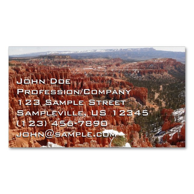 Inspirationspunkt am Bryce Canyon I Magnetische Visitenkarte (Vorderseite)