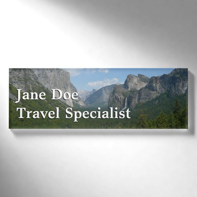 Inspirationspunkt im Yosemite-Nationalpark Namenschild (Vorderseite)