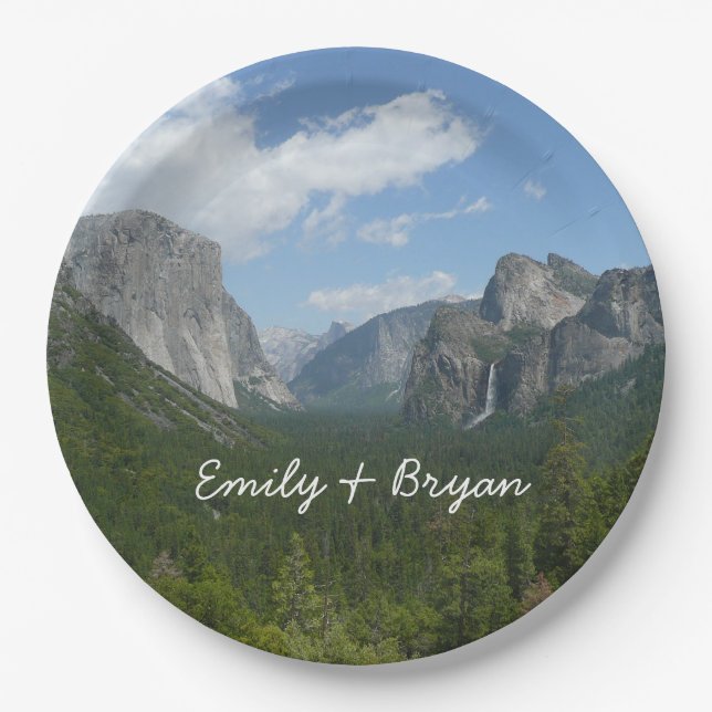 Inspirationspunkt im Yosemite-Nationalpark Pappteller (Vorderseite)