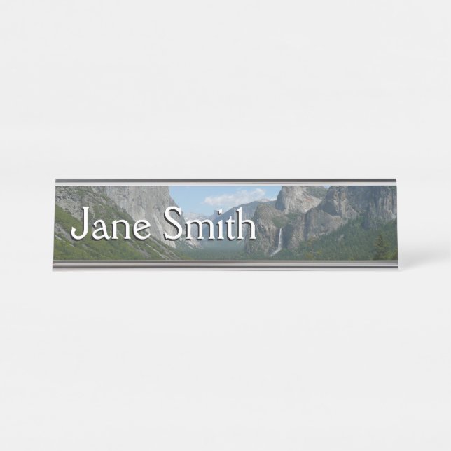 Inspirationspunkt im Yosemite-Nationalpark Schreibtischnamensplakette (Vorderseite )