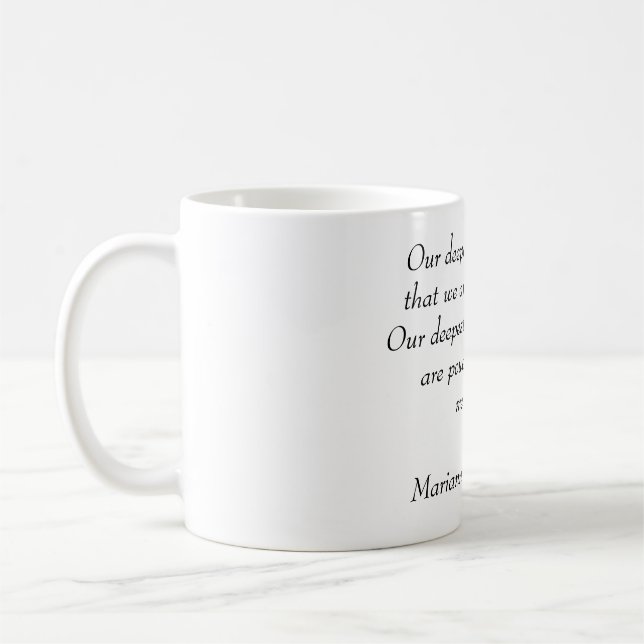Inspirationsquelle "Unsere tiefste Angst"-Tasse Kaffeetasse (Links)