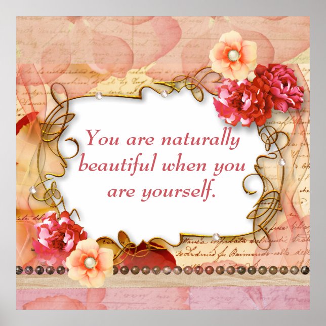 Inspirationsquelle Wand Kunstbeauty Affirmation Poster (Vorne)