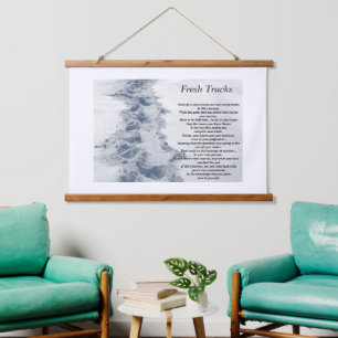 Inspirationsquellen Neue Spuren Wandteppich Mit Holzrahmen