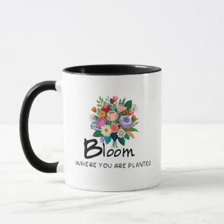 Inspirationssatz - Blühen, wo Sie gepflanzt werden Tasse