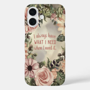 Inspirationssatz Gesetz der Anziehung Motivierend iPhone 16 Hülle