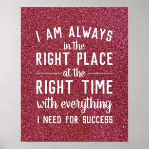 Inspirationssatz Gesetz der Anziehung Motivierend Poster