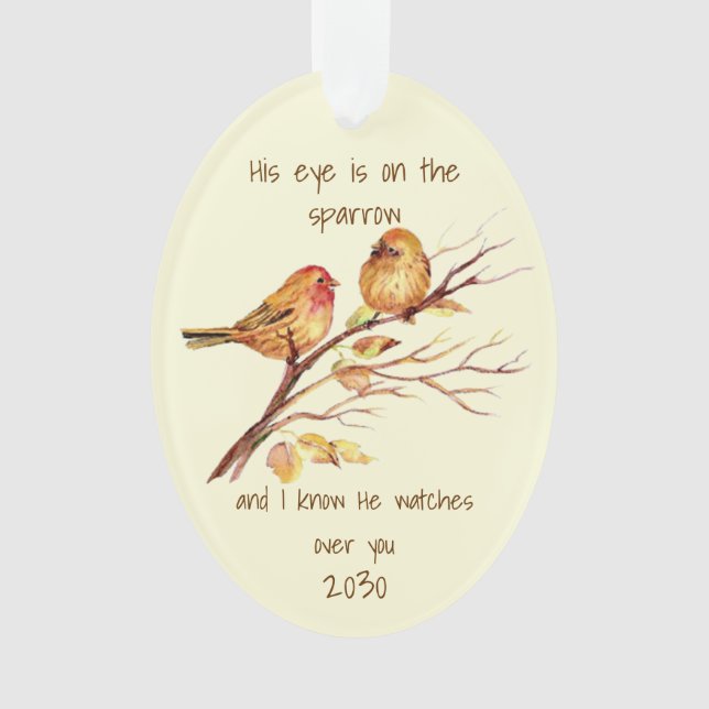 Inspirationssatz Sein Auge ist auf dem Sparrow, Ornament (Vorderseite)
