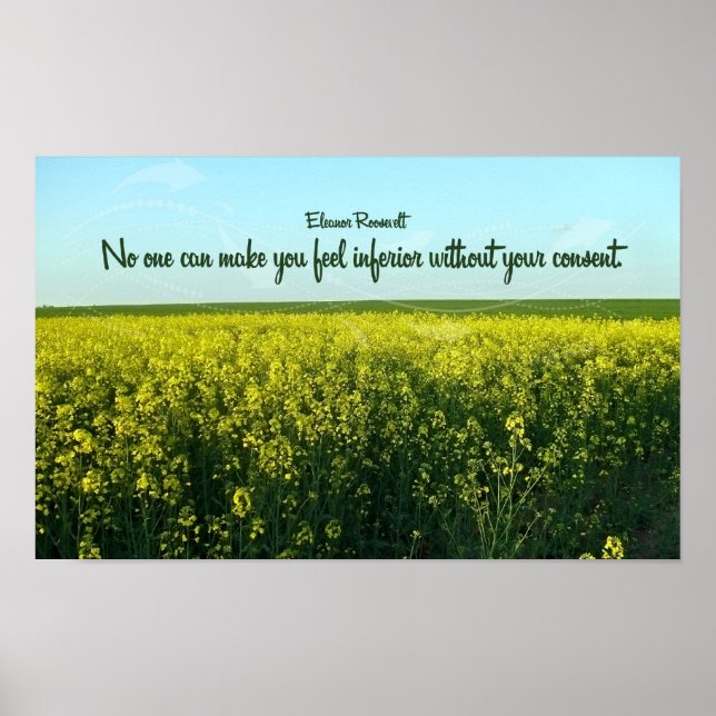 Inspirationssatz von Eleanor Roosevelt Poster (Vorne)